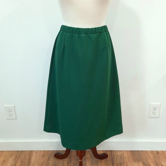 Vtg 70s green jersey knit skirt - Graff brand - Picture 9 of 9